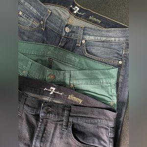 Bundles 3 SEVEN FOR ALL MANKIND MEN JEANS “SLIMMY”